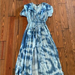 Karen Kane Blue Tie-Dye Maxi Dress